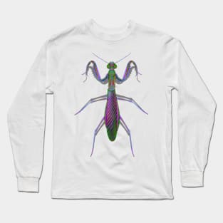 Purple Neon Mantis Long Sleeve T-Shirt